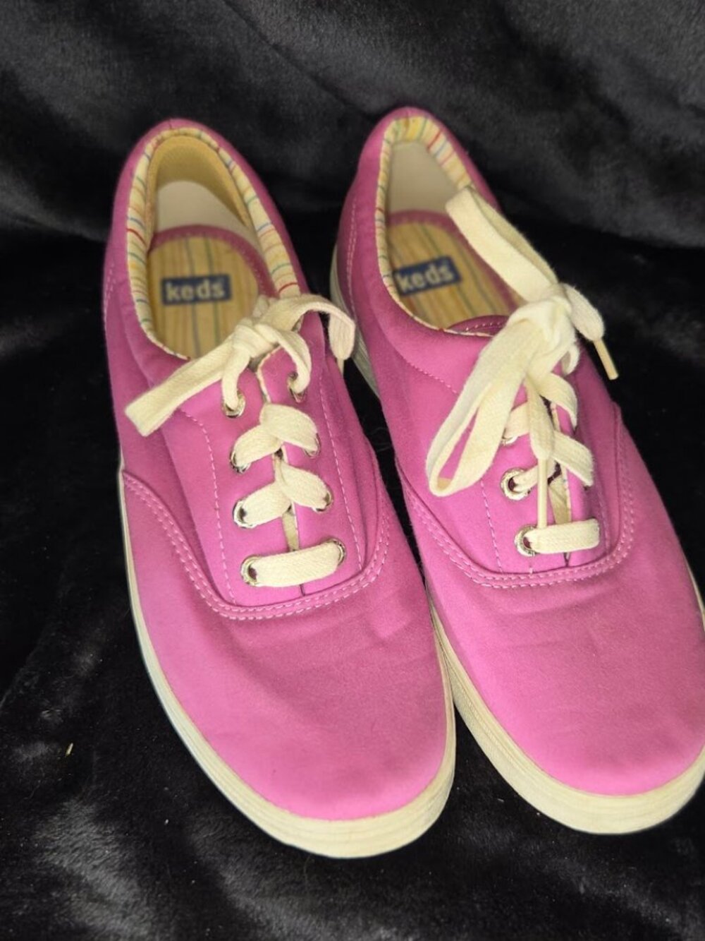 Keds Women's Pink Lace-Up Fashion Sneakers 6.5 6 1/2